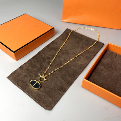 [CA]CHAINE VERSO BLACK CERAMIC NECKLACE