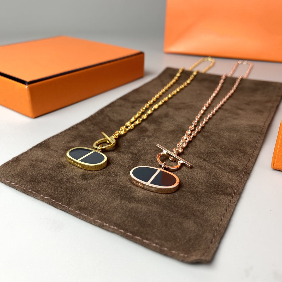 [CA]CHAINE VERSO BLACK CERAMIC NECKLACE