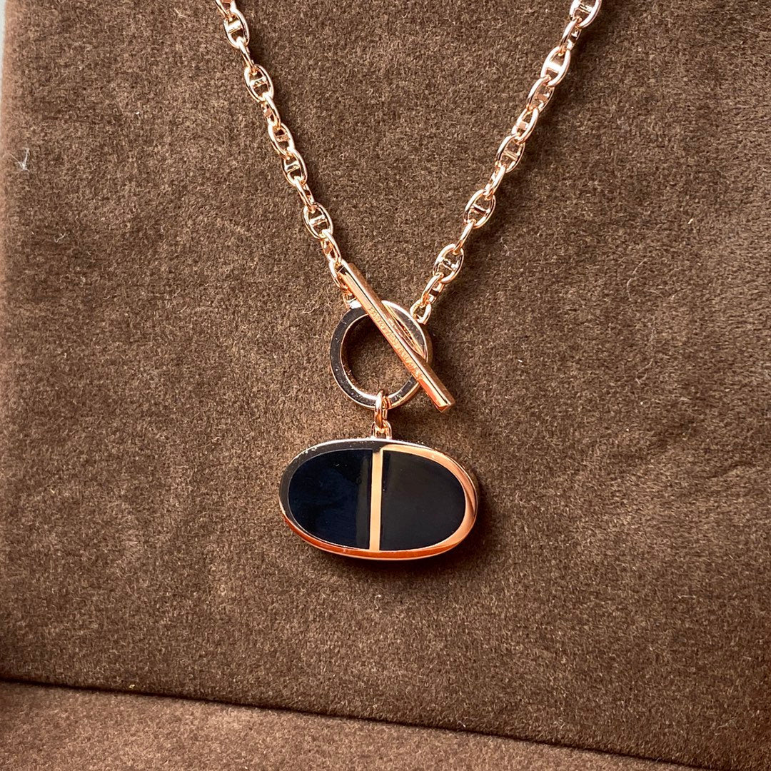 [CA]CHAINE VERSO BLACK CERAMIC NECKLACE