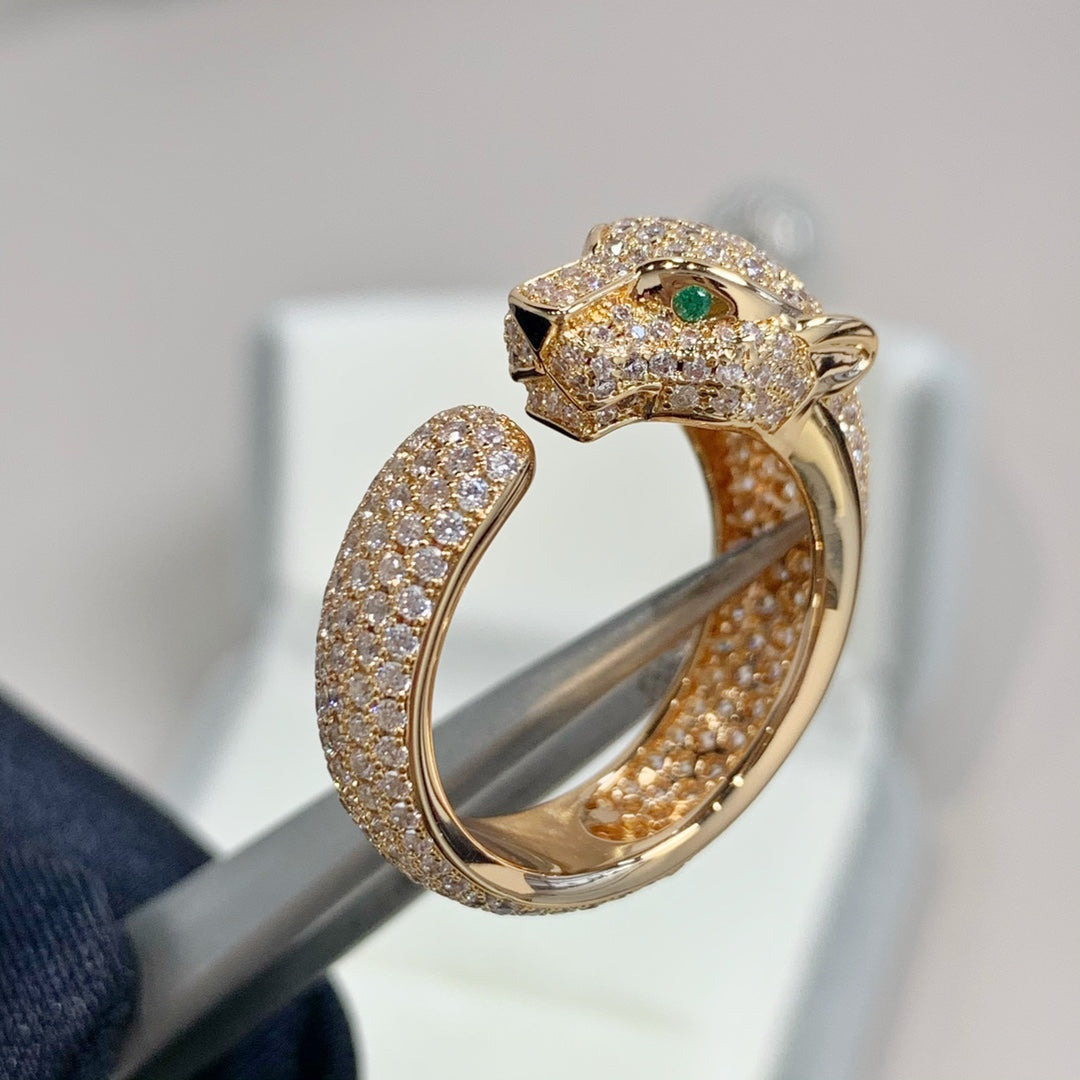 [CA]PANTHERE PINK GOLD DIAMOND RING