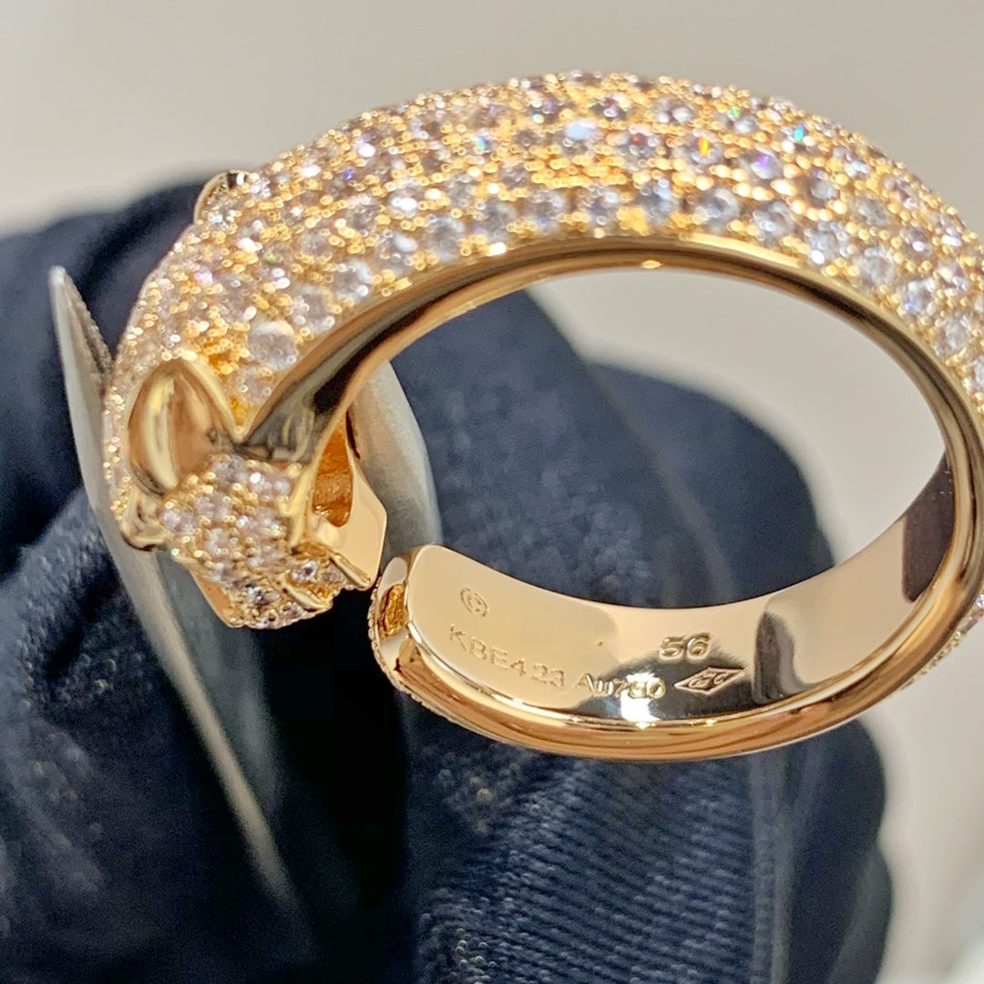 [CA]PANTHERE PINK GOLD DIAMOND RING