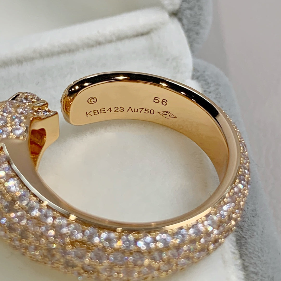 [CA]PANTHERE PINK GOLD DIAMOND RING