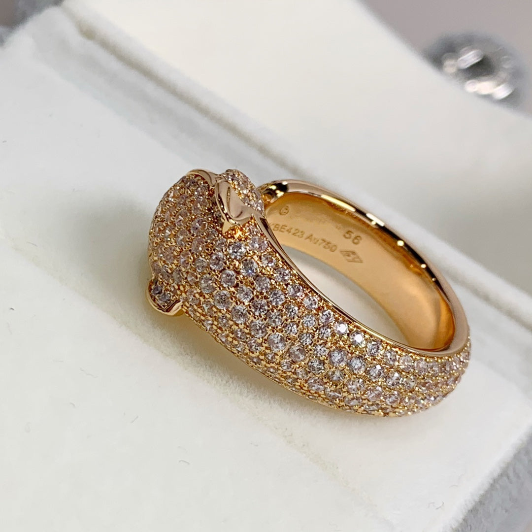 [CA]PANTHERE PINK GOLD DIAMOND RING