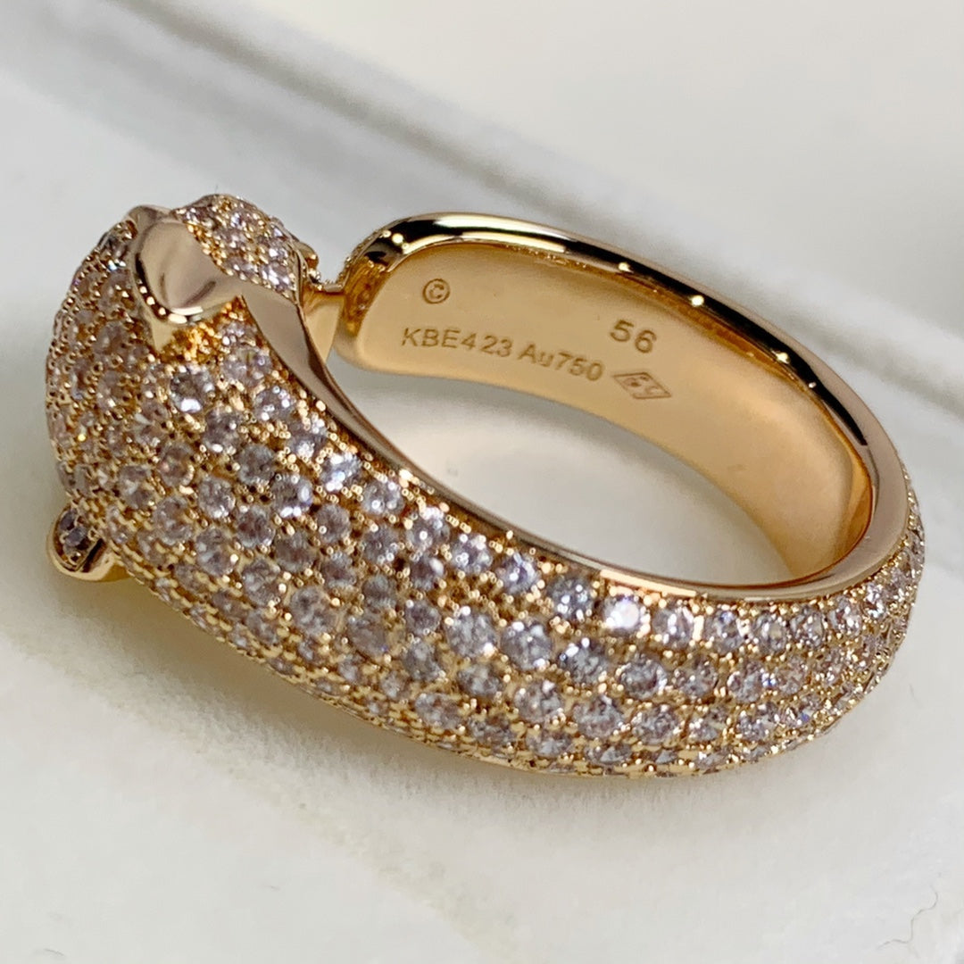 [CA]PANTHERE PINK GOLD DIAMOND RING