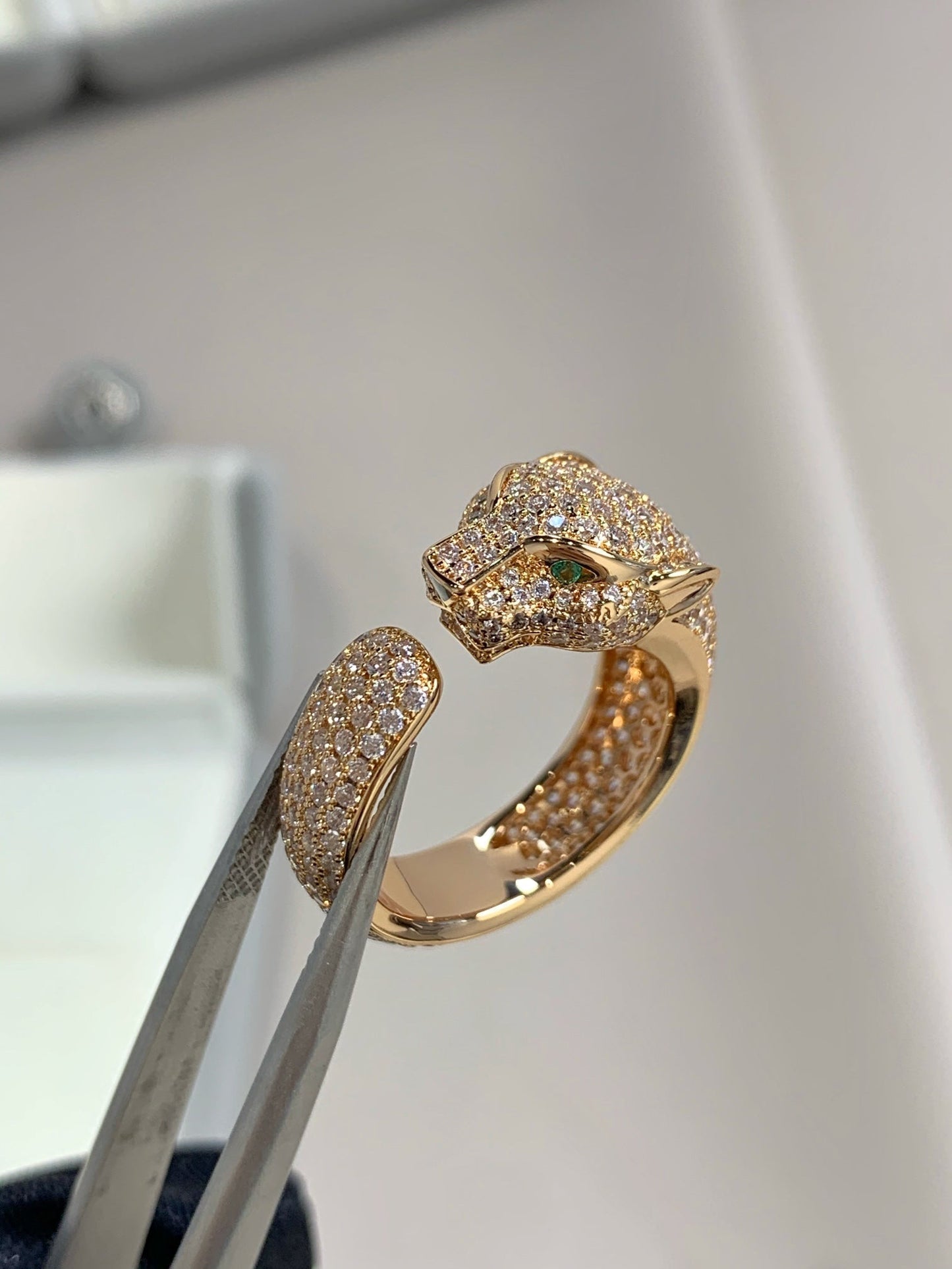 [CA]PANTHERE PINK GOLD DIAMOND RING