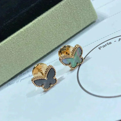 [CA]BUTTERFLY DARK MOP  EARRINGS