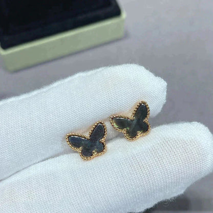 [CA]BUTTERFLY DARK MOP  EARRINGS