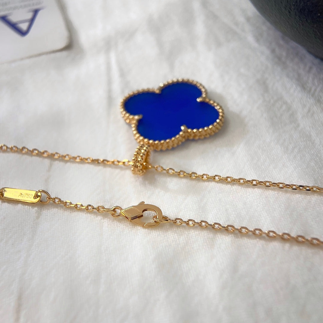 [CA]CLOVER 25MM NECKLACE TURQUOISE ROSE GOLD