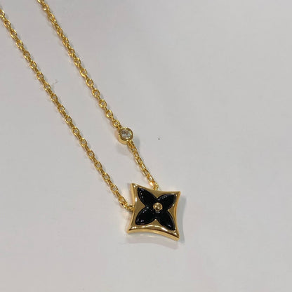 [CA]STAR BLACK MOP NECKLACE