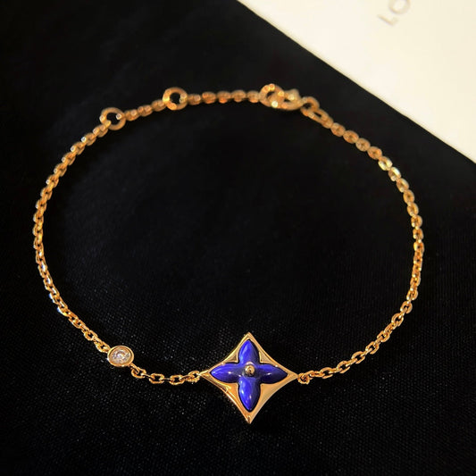 [CA]COLOR STAR PINK GOLD DIAMOND BRACELET