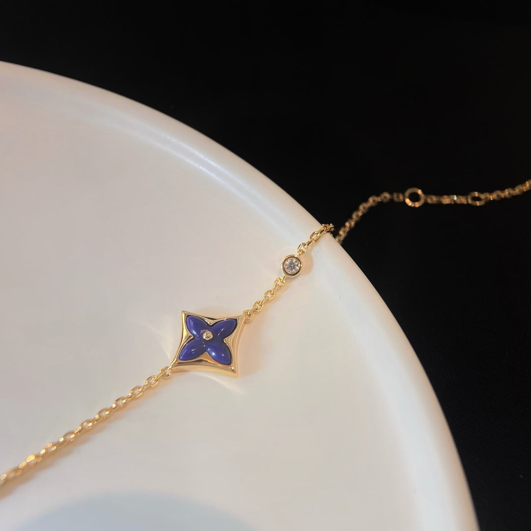 [CA]COLOR STAR PINK GOLD DIAMOND BRACELET