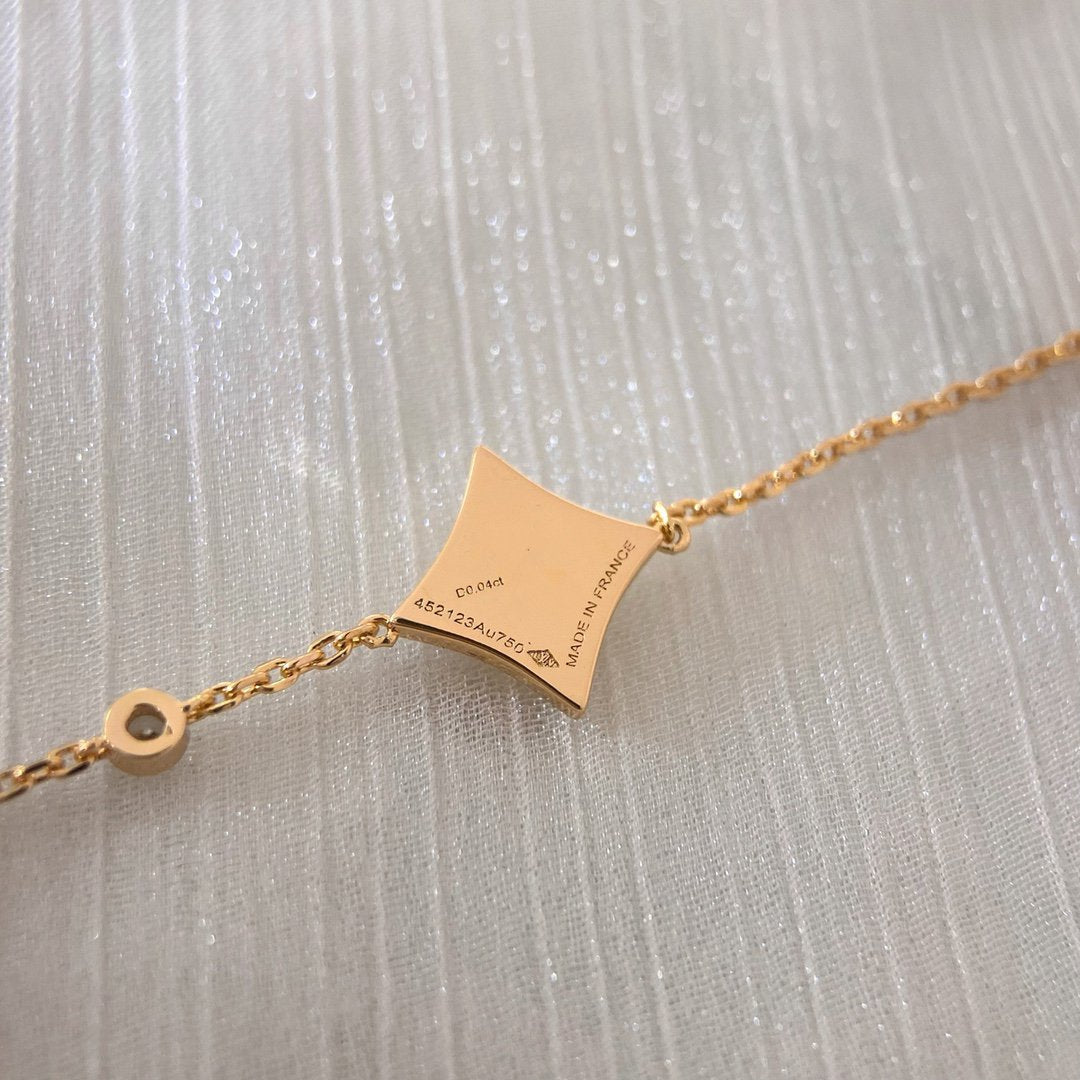 [CA]COLOR STAR PINK GOLD DIAMOND BRACELET