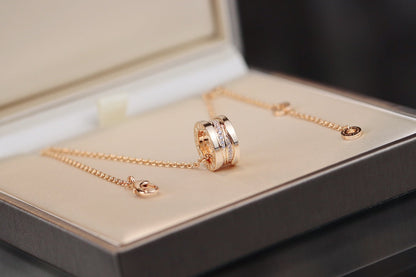 [CA]ZERO 1 PINK GOLD DIAMOND NECKLACE