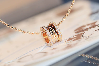 [CA]ZERO 1 ROCK PEDANT PINK GOLD NECKLACE