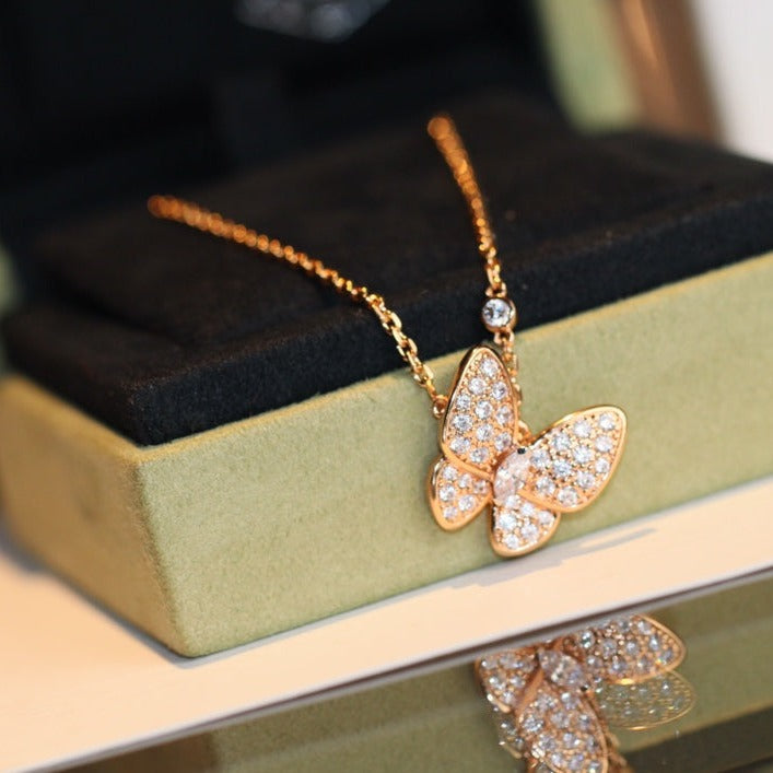 [CA]BUTTERFLY DIAMOND NECKLACE