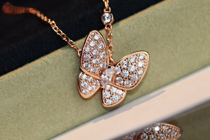 [CA]BUTTERFLY DIAMOND NECKLACE