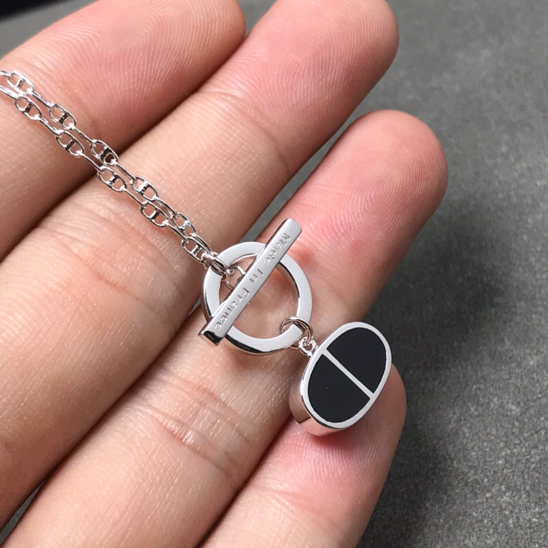 [CA]CHAINE VERSO BLACK CERAMIC  NECKLACE