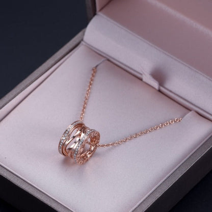 [CA]ZERO 1 PINK GOLD DIAMOND OPEN NECKLACE