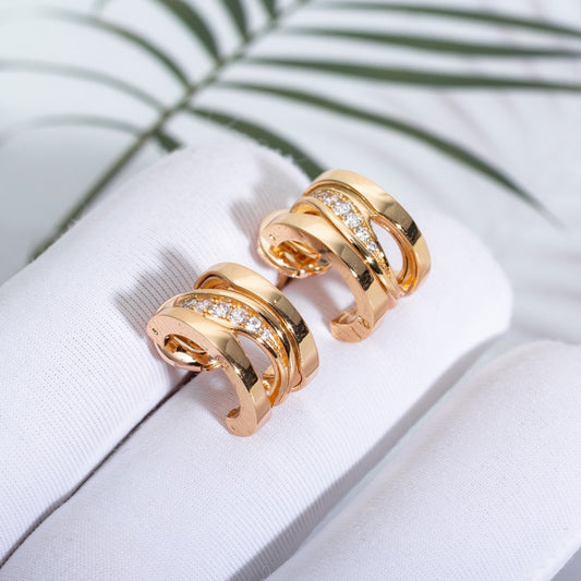 [CA]ZERO 1 PINK GOLD DIAMONDS EARRINGS