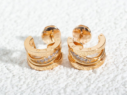 [CA]ZERO 1 PINK GOLD DIAMONDS EARRINGS