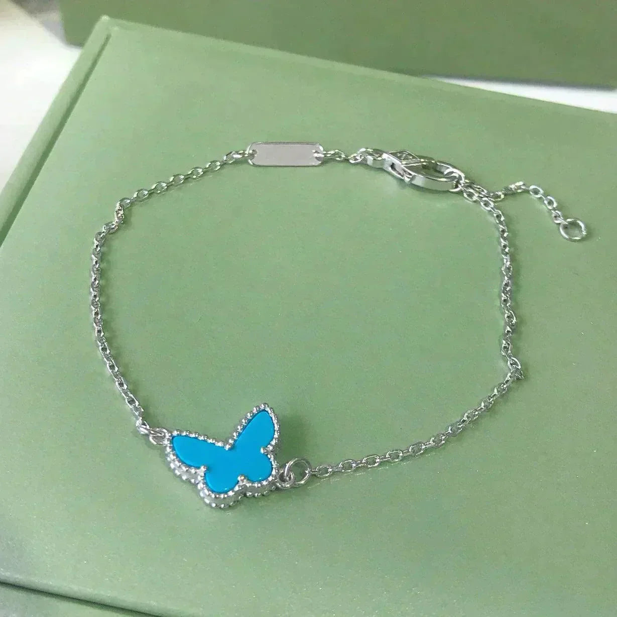 [CA]BUTTERFLY TURQUOISE BUTTERFLY BRACELET SILVER