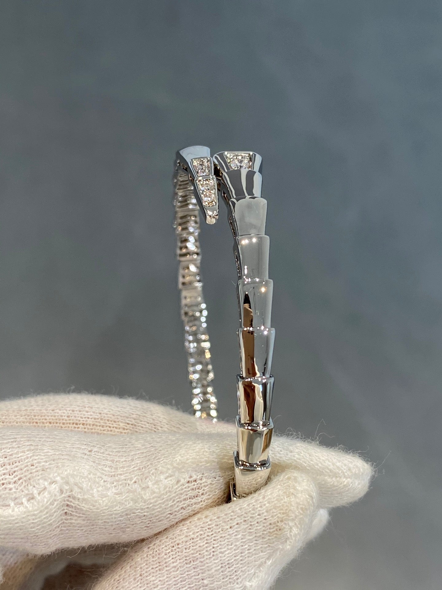 [CA]SERPENTI BRACELET DIAMONDS SILVER