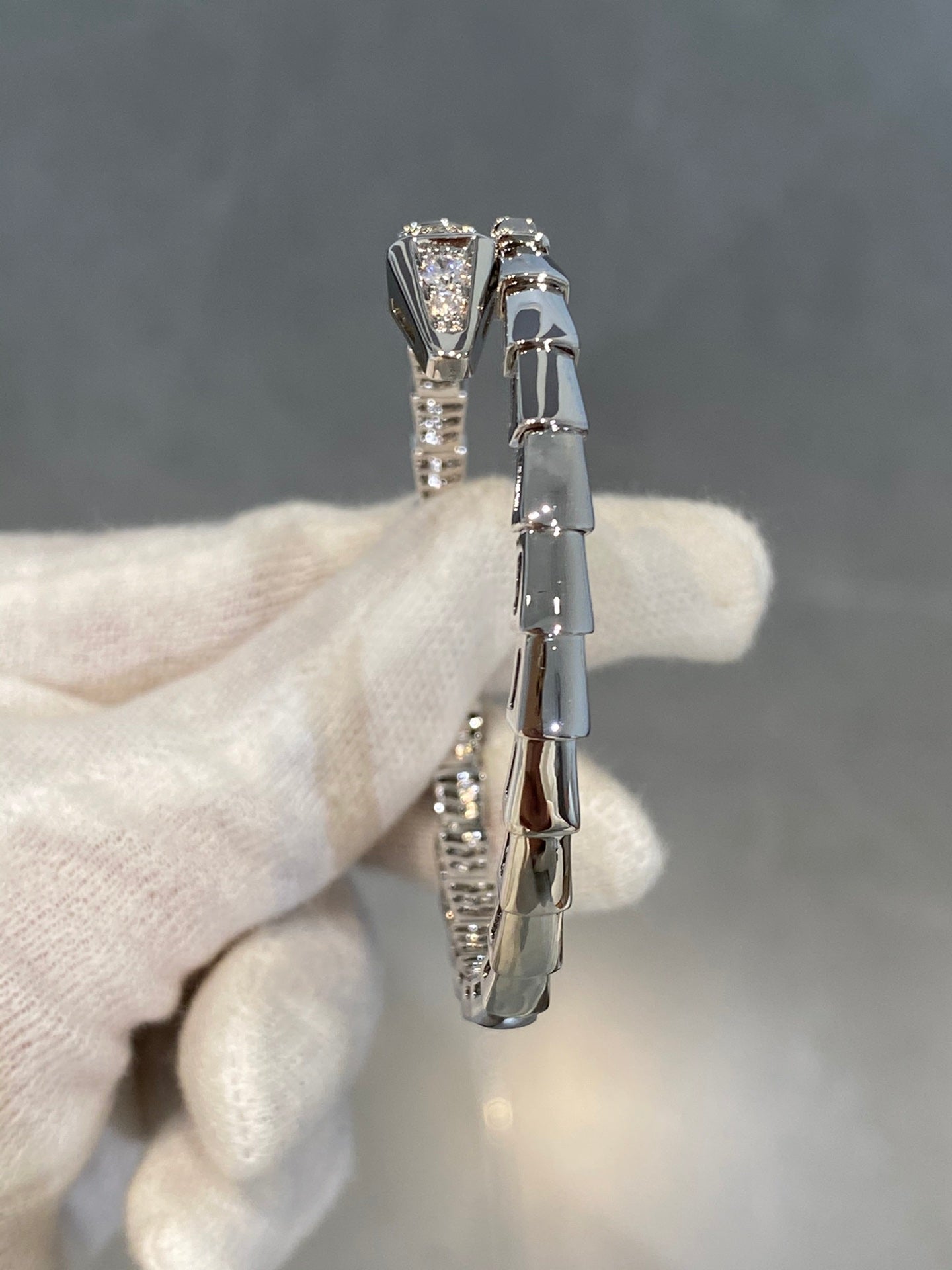 [CA]SERPENTI BRACELET DIAMONDS SILVER