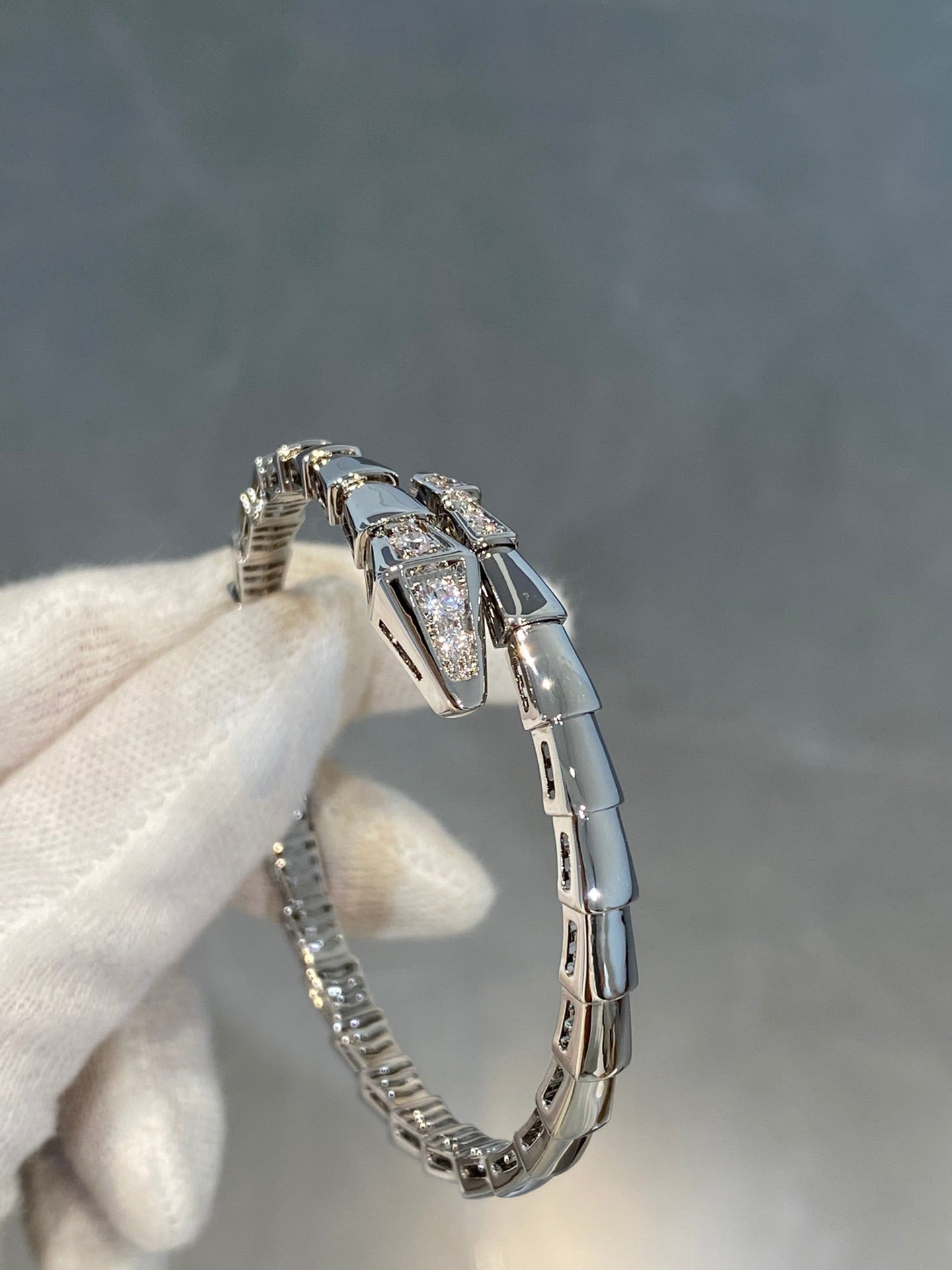 [CA]SERPENTI BRACELET DIAMONDS SILVER