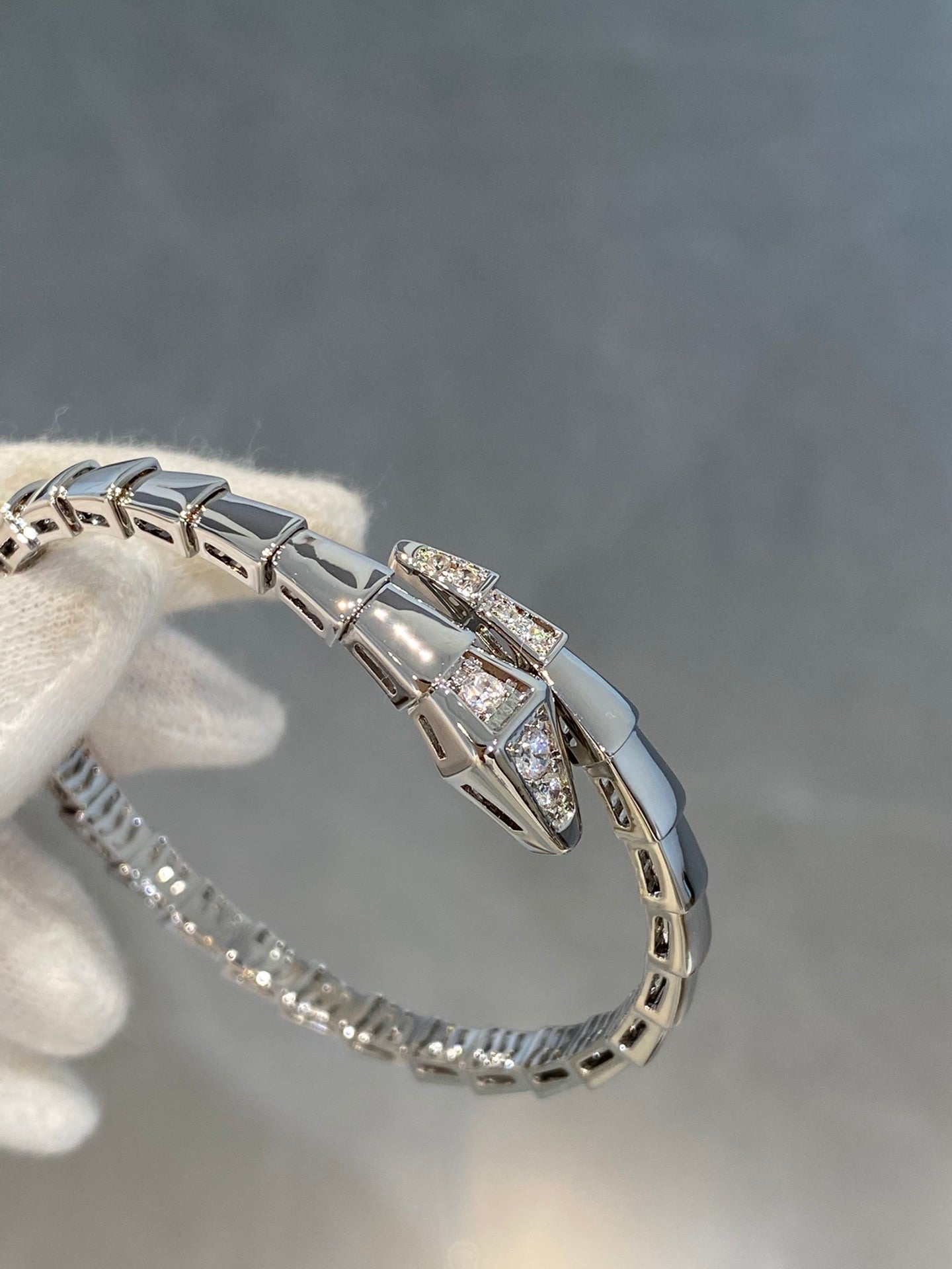 [CA]SERPENTI BRACELET DIAMONDS SILVER