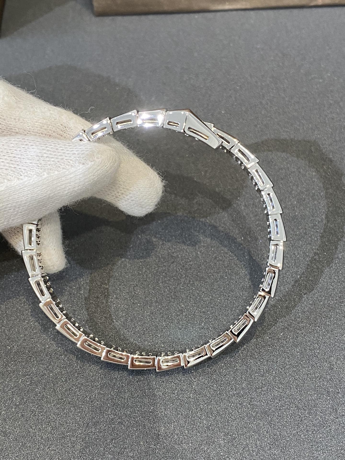 [CA]SERPENTI BRACELET DIAMONDS SILVER