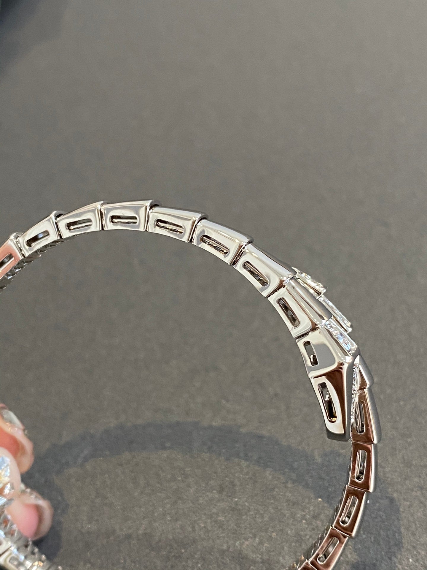 [CA]SERPENTI BRACELET DIAMONDS SILVER