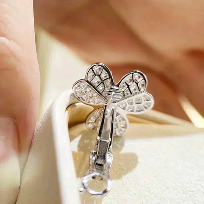 [CA]CLOVER COMOS DIAMOND EARRINGS SILVER