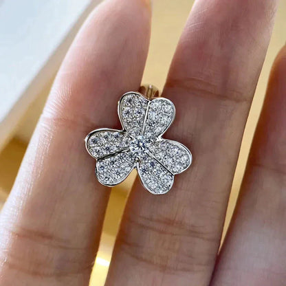 [CA]CLOVER COMOS DIAMOND EARRINGS SILVER