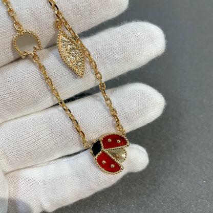 [CA]LUCKY SPRING 15 MOTIFS GOLD NECKLACE