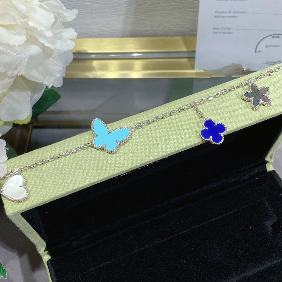 [CA]LUCKY SPRING SILVER BRACELET 4 MOTIF