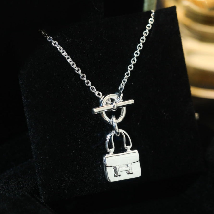 [CA]POP H PEDANT SILVER NECKLACE