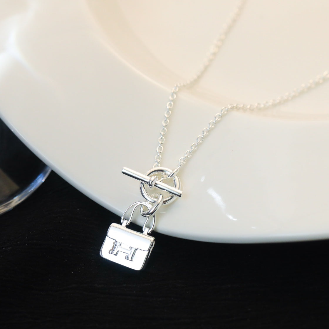 [CA]POP H PEDANT SILVER NECKLACE