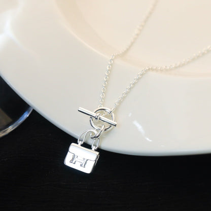 [CA]POP H PEDANT SILVER NECKLACE