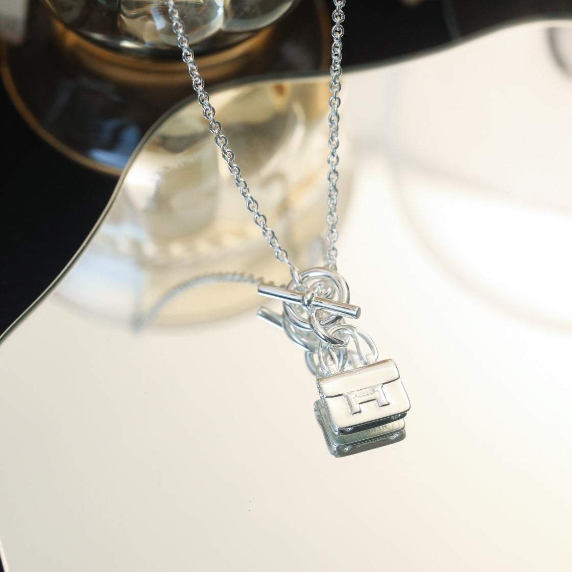 [CA]POP H PEDANT SILVER NECKLACE