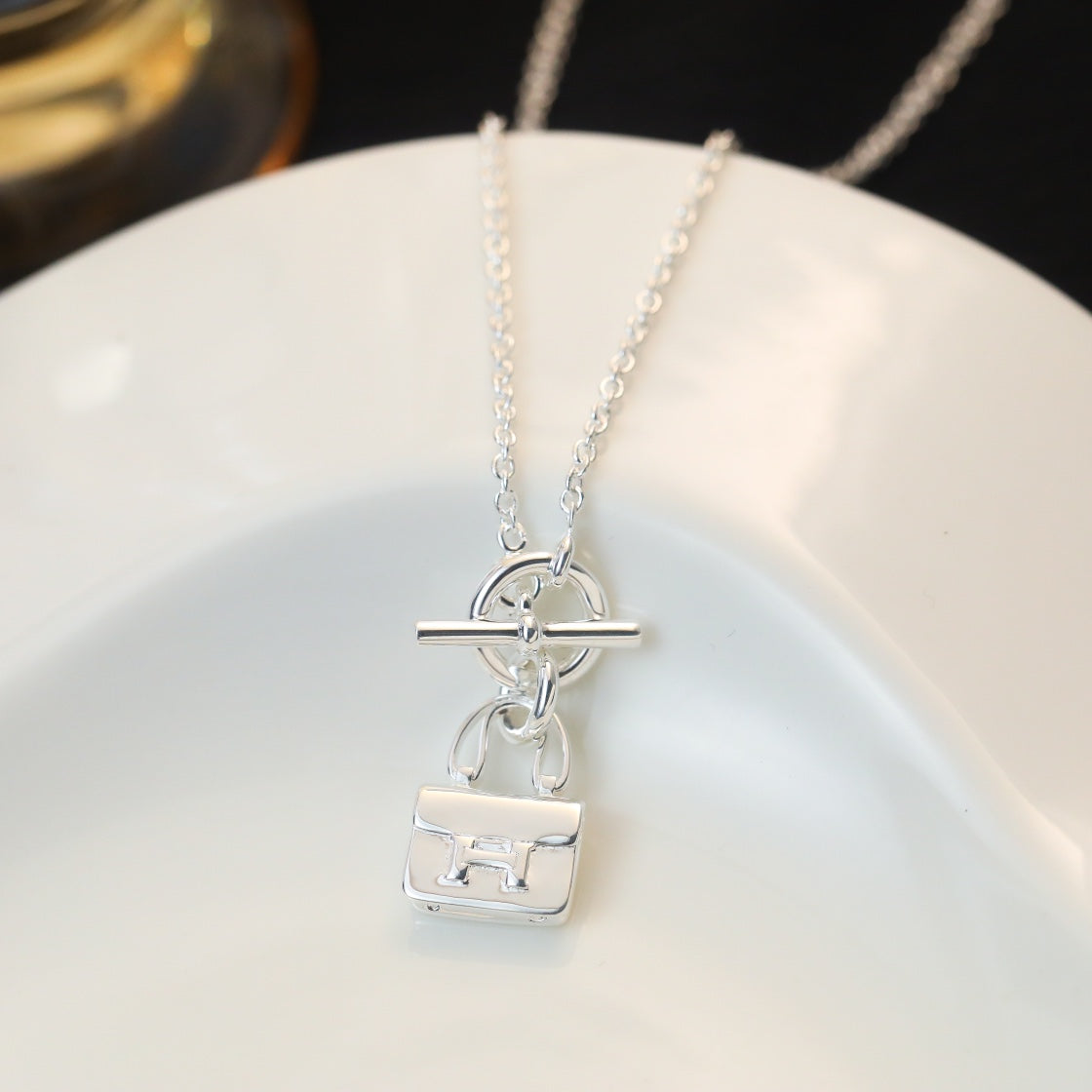 [CA]POP H PEDANT SILVER NECKLACE