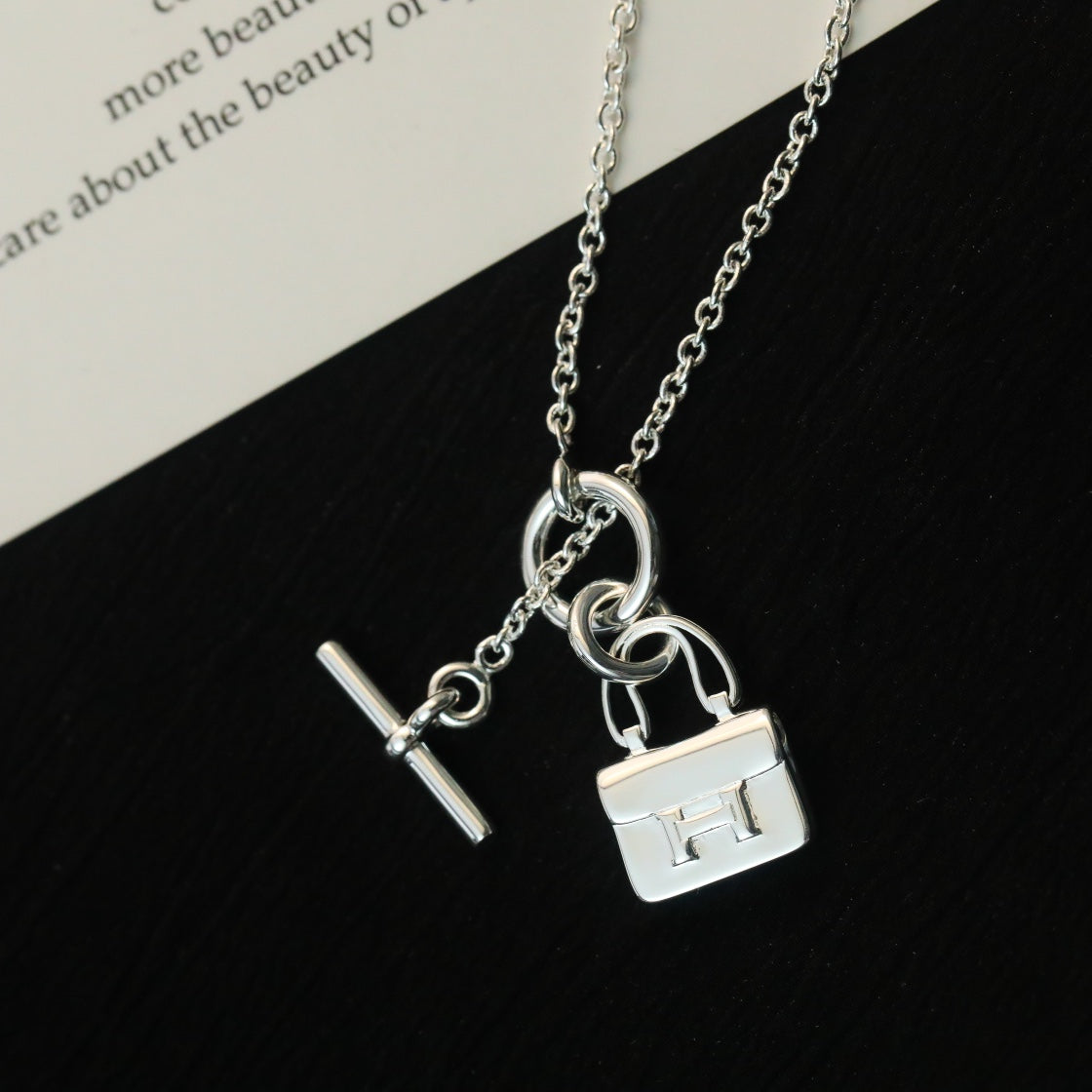 [CA]POP H PEDANT SILVER NECKLACE