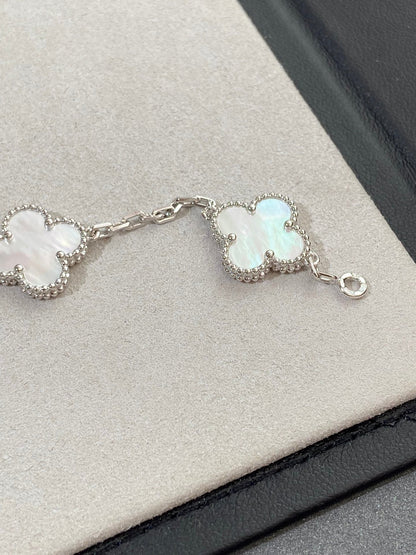 [CA]CLOVER SILVER MOP 5 MOTIF BRACELET