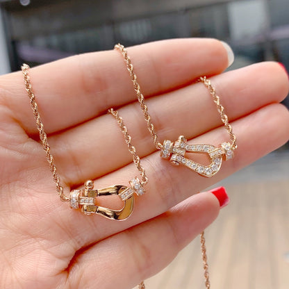 [CA]FORCE 10 PINK GOLD DIAMOND NECKLACE