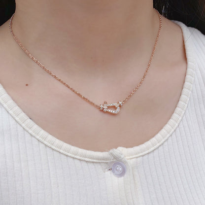 [CA]FORCE 10 PINK GOLD DIAMOND NECKLACE