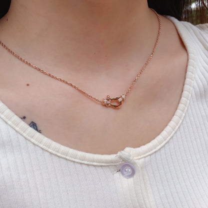 [CA]FORCE 10 PINK GOLD DIAMOND NECKLACE