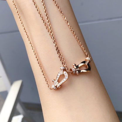 [CA]FORCE 10 PINK GOLD DIAMOND NECKLACE