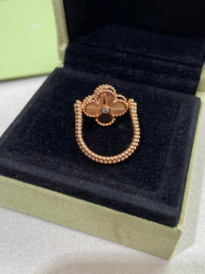 [CA]CLOVER RIVERSIBLE ROSE GOLD RING