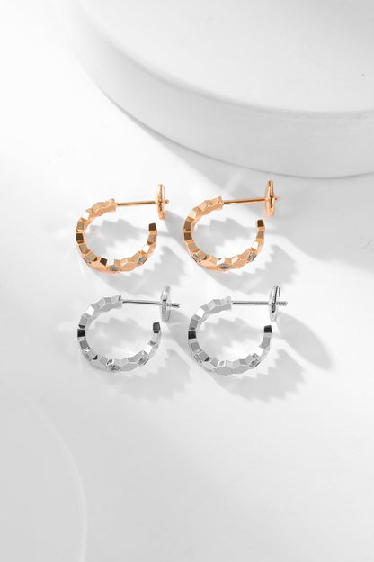 [CA]BEE LOVE DIAMOND HOOP EARRINGS