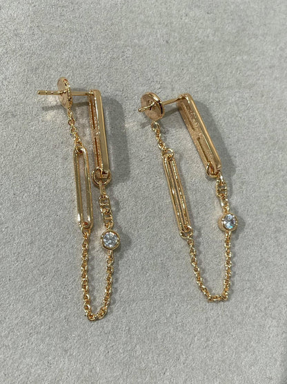 [CA]CHAINE CHAOS DIAMOND DROP EARRINGS