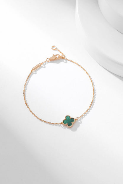 [CA]CLOVER BRACELET MALACHITE 1 MOTIF